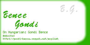 bence gondi business card